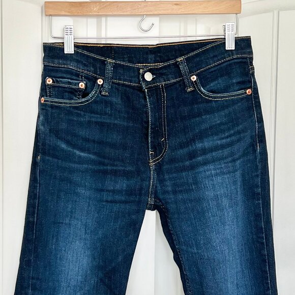 Levi 511 30 x 30 Slim Fit Stretch Denim Zip Fly 5-Pocket Dark Wash Blue Jeans - Picture 8 of 15